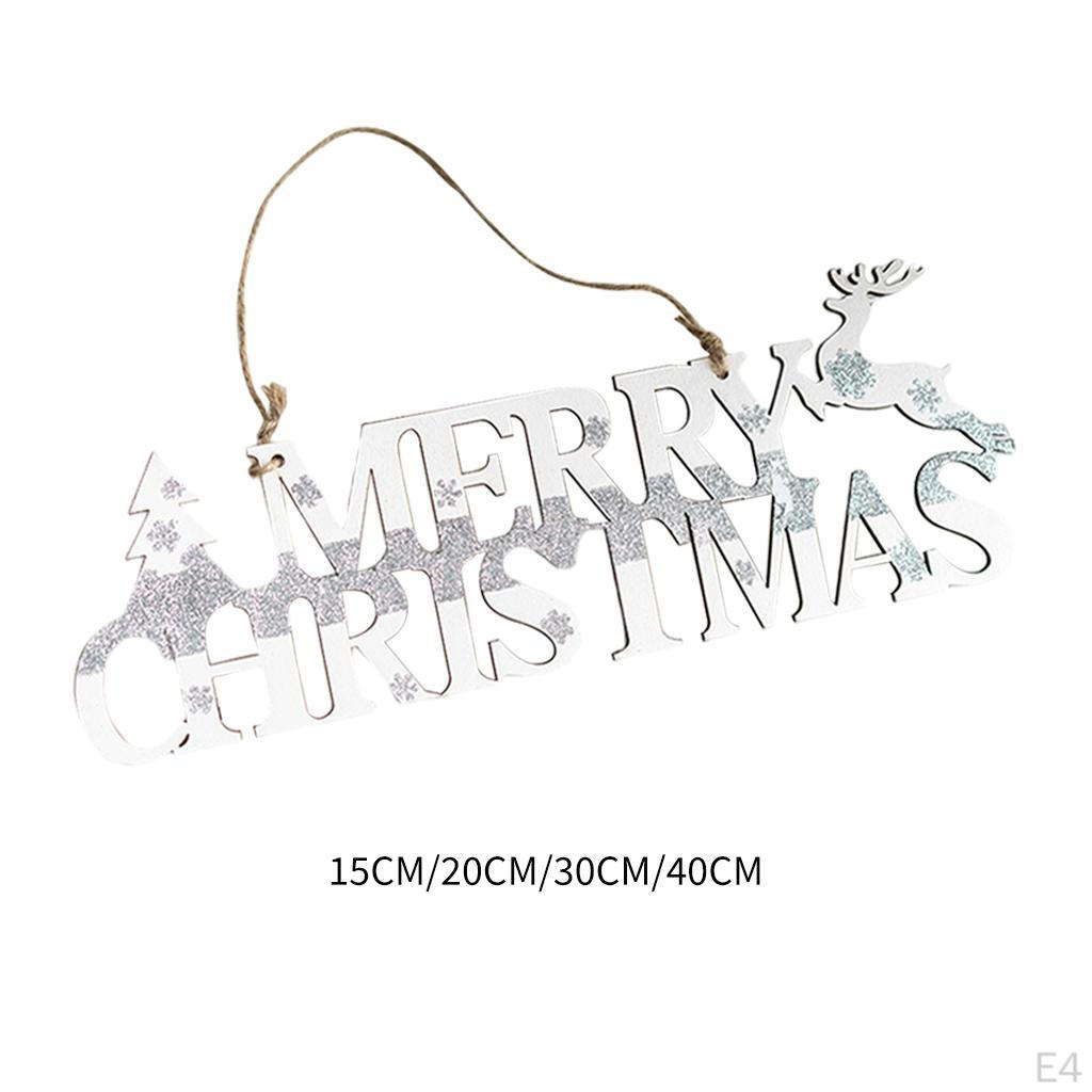 Hanging Decoration Elk Craft Festival indoor and outdoor Party Decor Wooden Holiday Gift White for