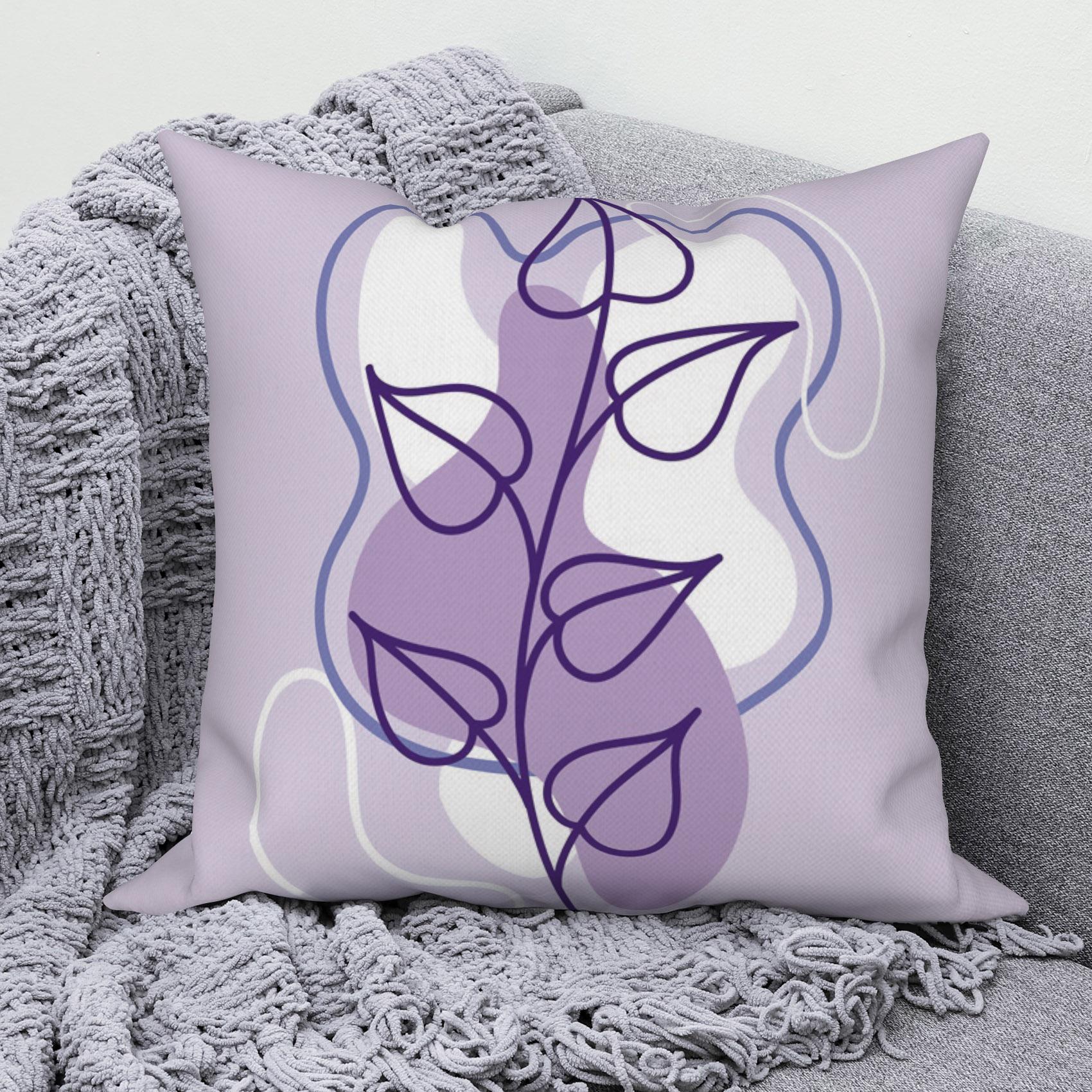 

Наволочка с скандинавским цветочным и листовым принтом для дома, гостиной, дивана, спальни, украшение, наволочка 45x45 см 40X40CM