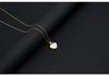 Gold Shell Pendant Necklace with English Alphabet - European & American Trend In Titanium Steel Chain