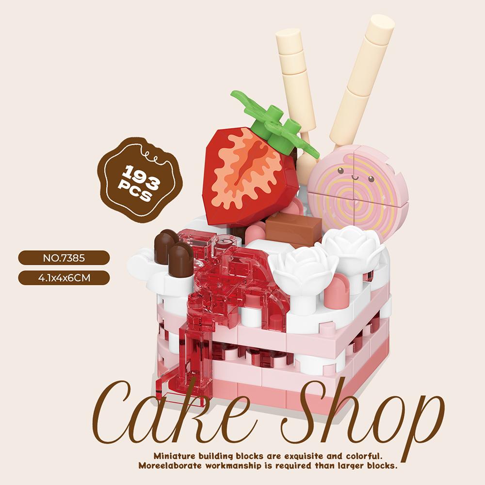Regali di Compleanno Decorazioni Mini Torta Fai da Te Giocattoli Mattoncini per Bambini Mini Mattoncini Set Cibo Dessert Giocattoli Educativi