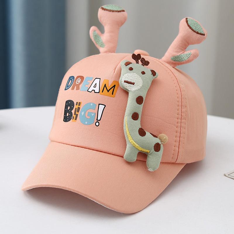 JYL TS DIY Giraffe Kids Cap Mesh Summer Sun Hat Polyester