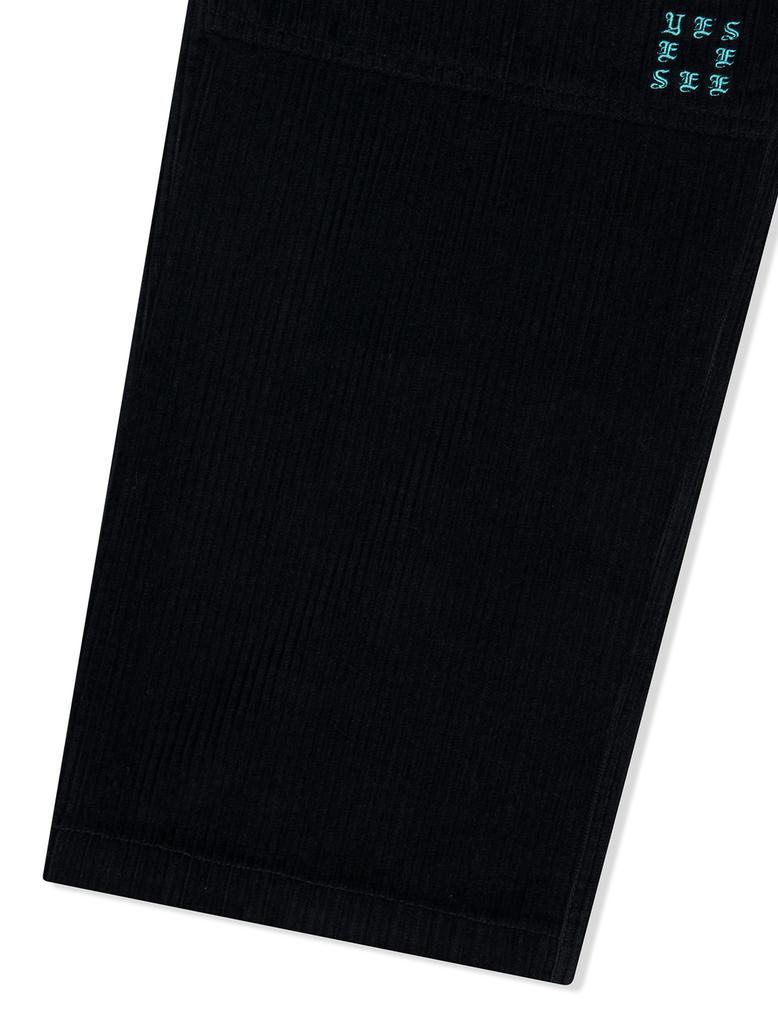YESEYESEE Double Knee Corduroy Pants Black