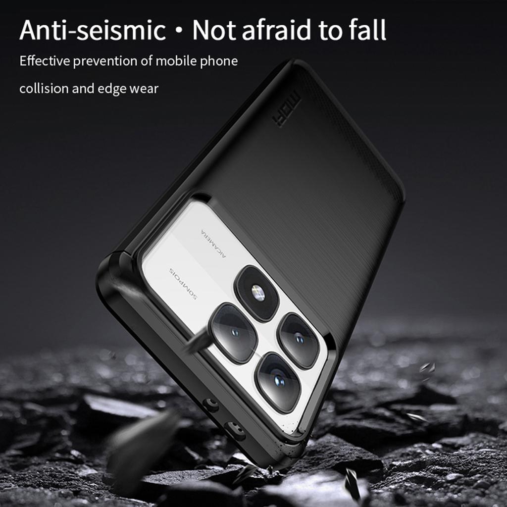 MOFI JK TPU Series-1 For Xiaomi Redmi K70 Ultra Case Carbon Fiber Texture TPU Soft Phone Cover