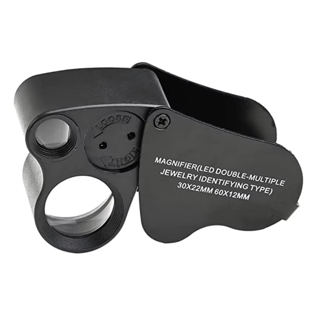 Adjustable Lighting Foldable Jewelry Magnifier Handheld Magnifier  for Jewelry Inspection