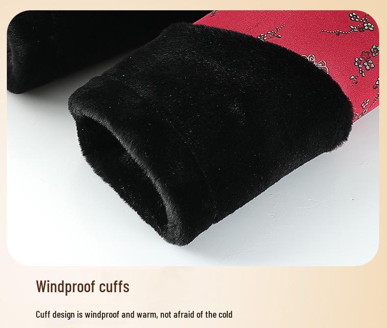 Velvet-Lined Cotton Winter Coat for Elderly Women: Warm, Stylish, Thickened Mother's Jacket