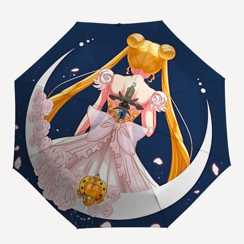

1pc Sailormoon Automatic Cute Umbrella - Foldable with 8 Iron Ribs, Portable for Outdoor, Gift, Outdoor Umbrell156
