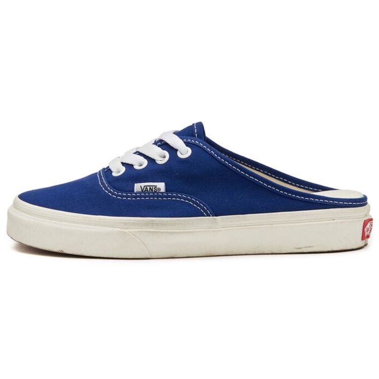 Vans Authentic Series Canvas Mule Slip-On Casual Low-Top Skate Shoes Unisex Sneaker White Blue VN0A54F72BK