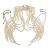 Ingemark Elegant Multilayer Imitation Pearl Shoulder Chain Necklace for Women Wed Bride Goth Tassel Neck Rave Party Body Jewelry