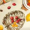 Leaf Jewelry Tray Dish Snack Plate Decorative Elegant Creative Serving Platter Key Holder for