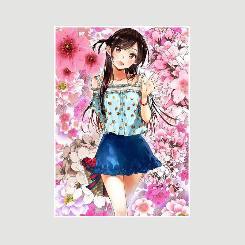 Home Decor Painting Sweet Little Loli Anime Girl Poster Cute Lolita Manga Figure White Paper Posters and Prints Bar Bedroom Decoration Mural