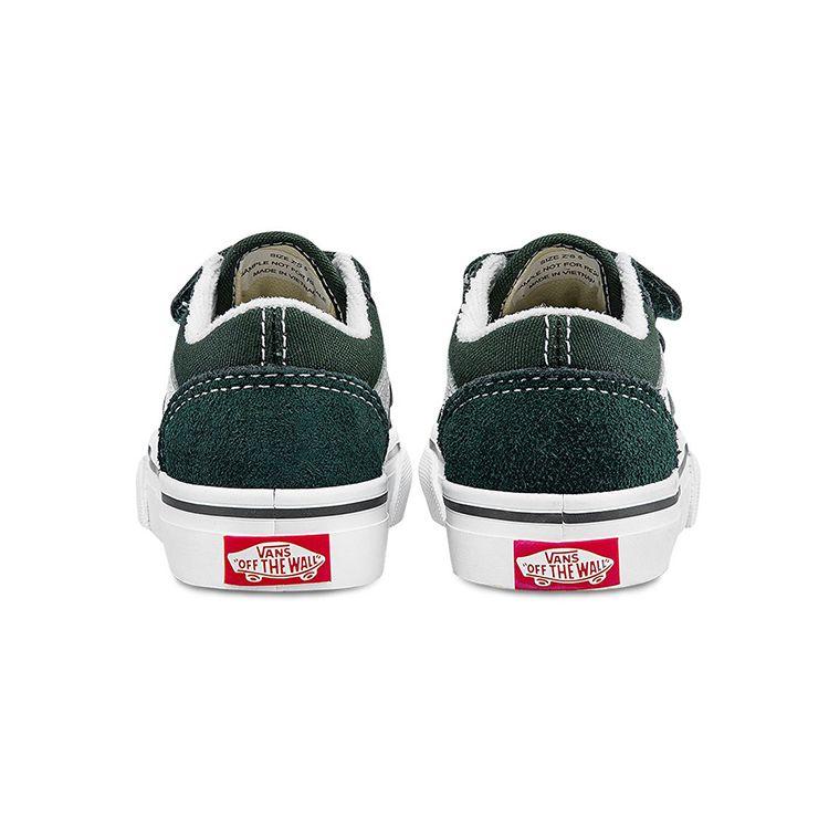 Vans Old Skool V Low Top Skate Shoes Baby Sneakers Dark-Green VN000D3YQSU