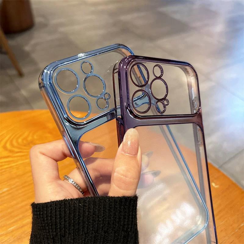 Luxury Electroplated Frame Clear Phone Case for realme Note 80 70 60x 60 50 4G Shockproof Cover