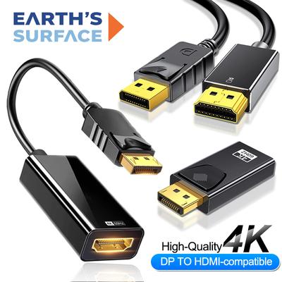 4K DisplayPort na HDMI-kompatibilní adaptér konektor DP samec na HDTV samice konvertor video audio přepínač kabel pro PC TV notebook
