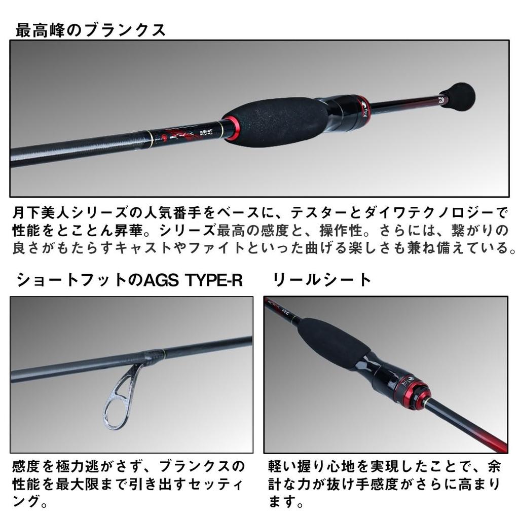 Daiwa Fishing Gekkabijin EX AGS Black Ajing/Mebaru 510UL-S Q