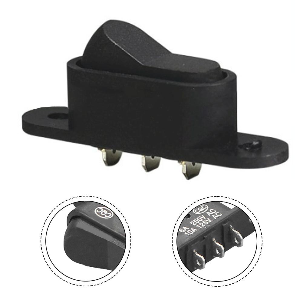 AC250V Rocker Toggle Switch Easy Installation Sturdy Design On-off Switch Rocker Boat-shaped Toggle With Comfortable Grip