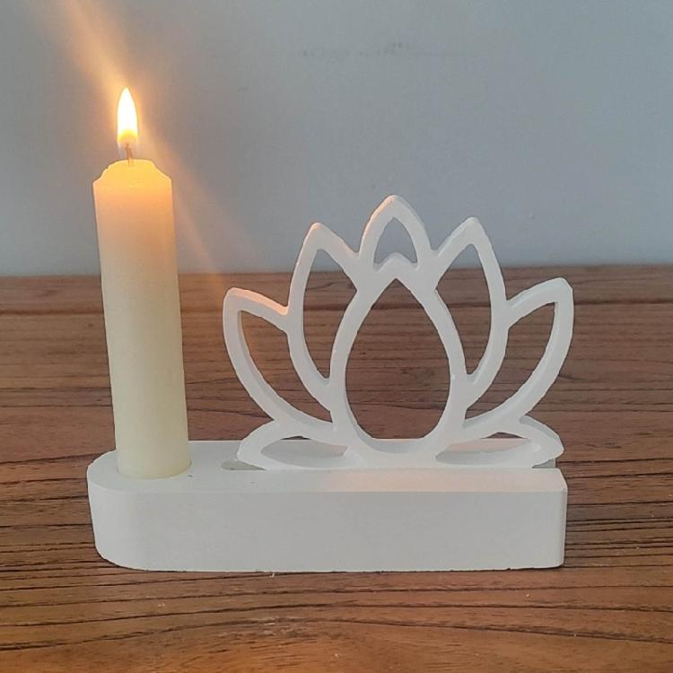 Silicone Molds Rabbit Candle Holder Resins Molds DIY Flame Candlesticks Mould