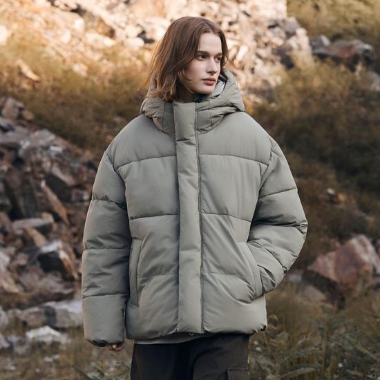 Spao Basic Hoodie Puffer Jacket ONE SIZE