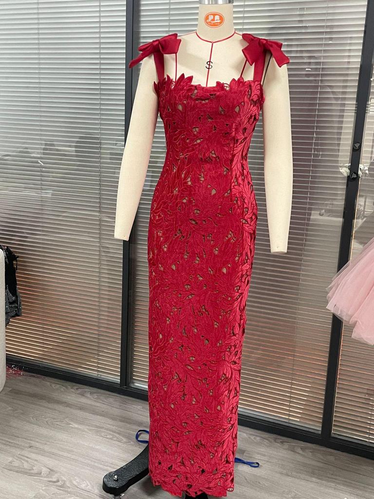 2024 Spring/Summer Strapless Mesh Floral Midi Dress for Vacations, Photoshoots, & Parties