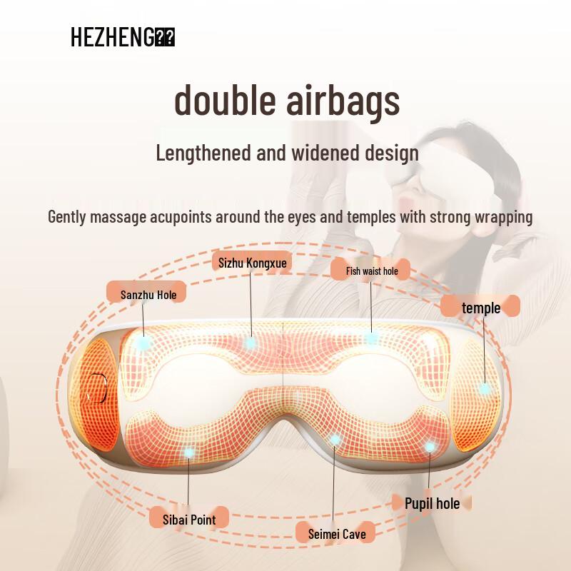 Hezheng Foldable Eye Massager with Heat & Bluetooth