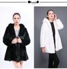 Women's Faux Mink Fur and Leather Long Coat (2021)
