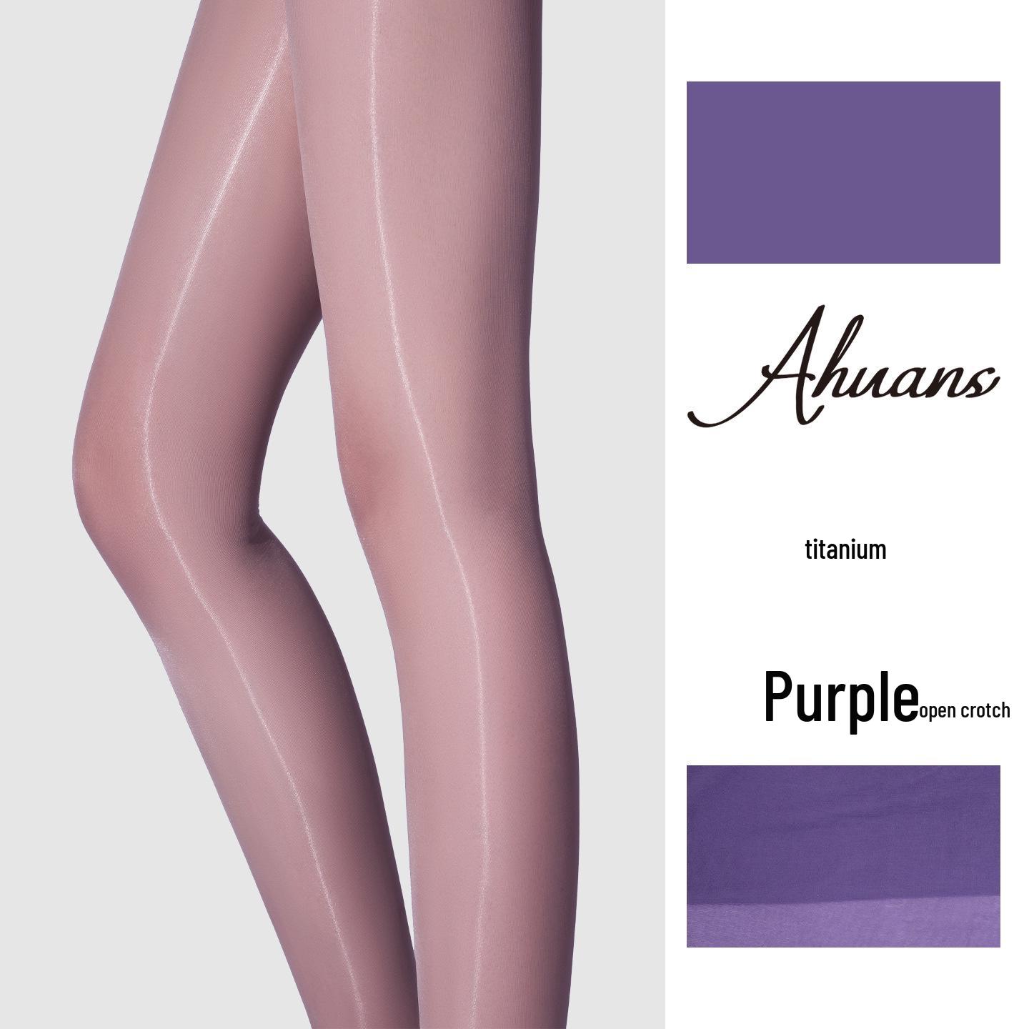 

Love Fantasy Titanium Ultra-Thin Seamless Pantyhose: Transparent Oily Gloss Aurora Stockings, Cut-to-Fit, Sexy Black Design. One Size