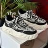 Klobige Sneaker Herren Designer Aufgelöste Sohle Board Schuhe Mode Lässig Leder Stoff Höhe Erhöht Flache Plateau Sportschuhe