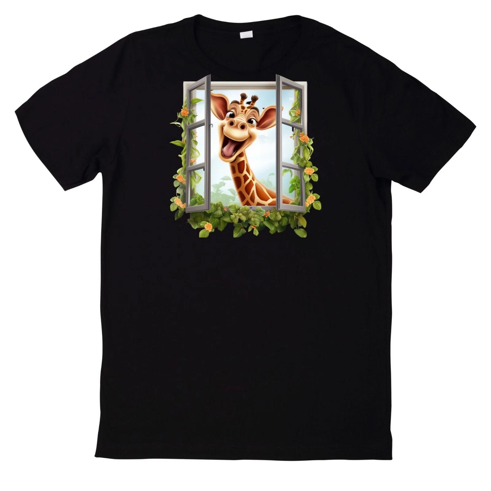T-Shirt Giraffe Tier Witzig Geschenkidee Lustig Geschenk Motiv Baumwolle XXL