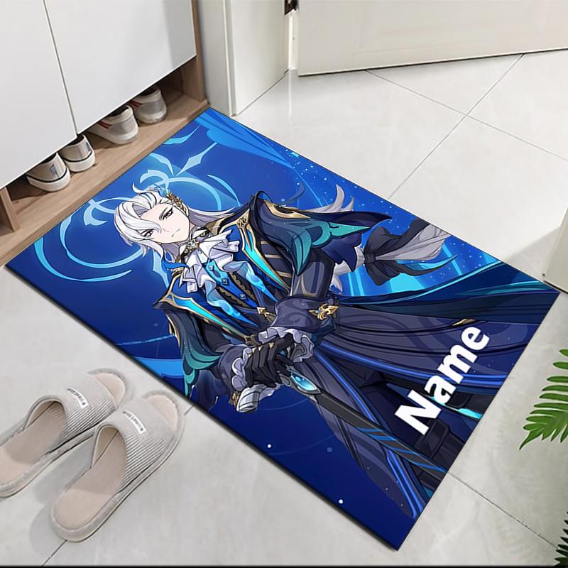 Custom Name Genshin Impact Printed Carpet, for Office Chair Living Room Bedroom Kitchen Room Decor Gifts.