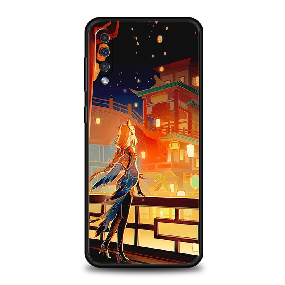 Pouzdro na telefon Samsung Galaxy A52 A14 A50 A70 A10S A30 A40 A20S A20E A02S A12 A22 A72 A32 5G A04s Genshin Impact silikonový kryt