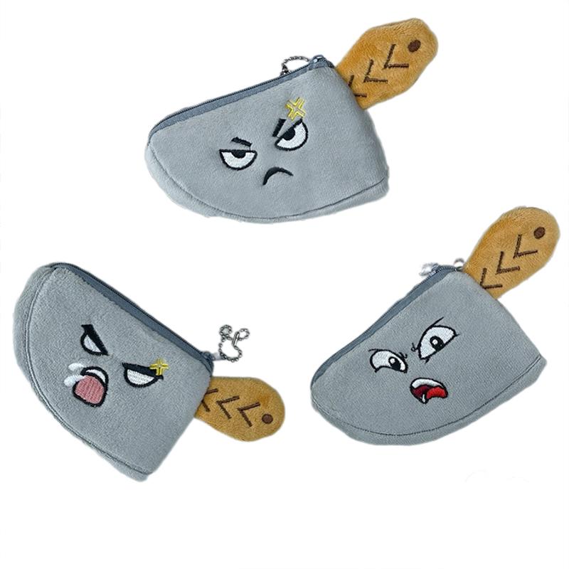 Kreative Plüsch-Küchenmesser-Form, Plüsch-Geldbörse, lustige Cartoon-Geldbörse, Reißverschluss-Geldbörse, Schlüsselanhänger, Aufbewahrungstasche, Kindergeschenk