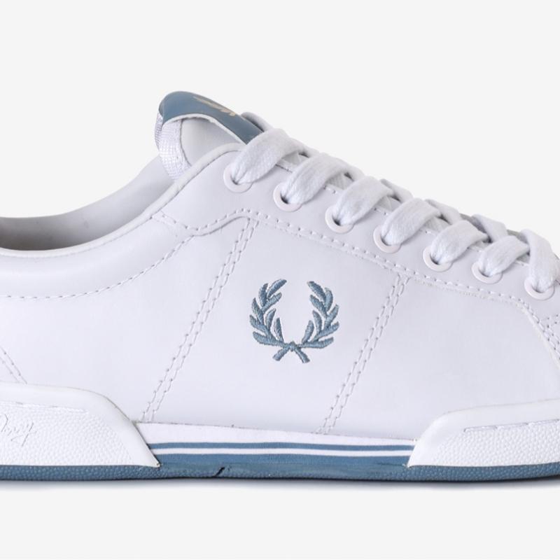 Fred Perry 23ss Unisex Sneakers B722 Textured Leather