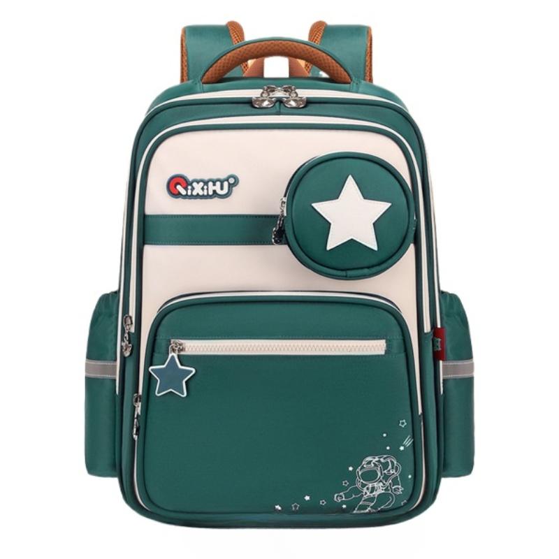 

Primary School Boy Backpacks with Many Pockets Kids Bookbag Children Cute Schoolbag Elementary School Backpack for Girls Gifts зелений