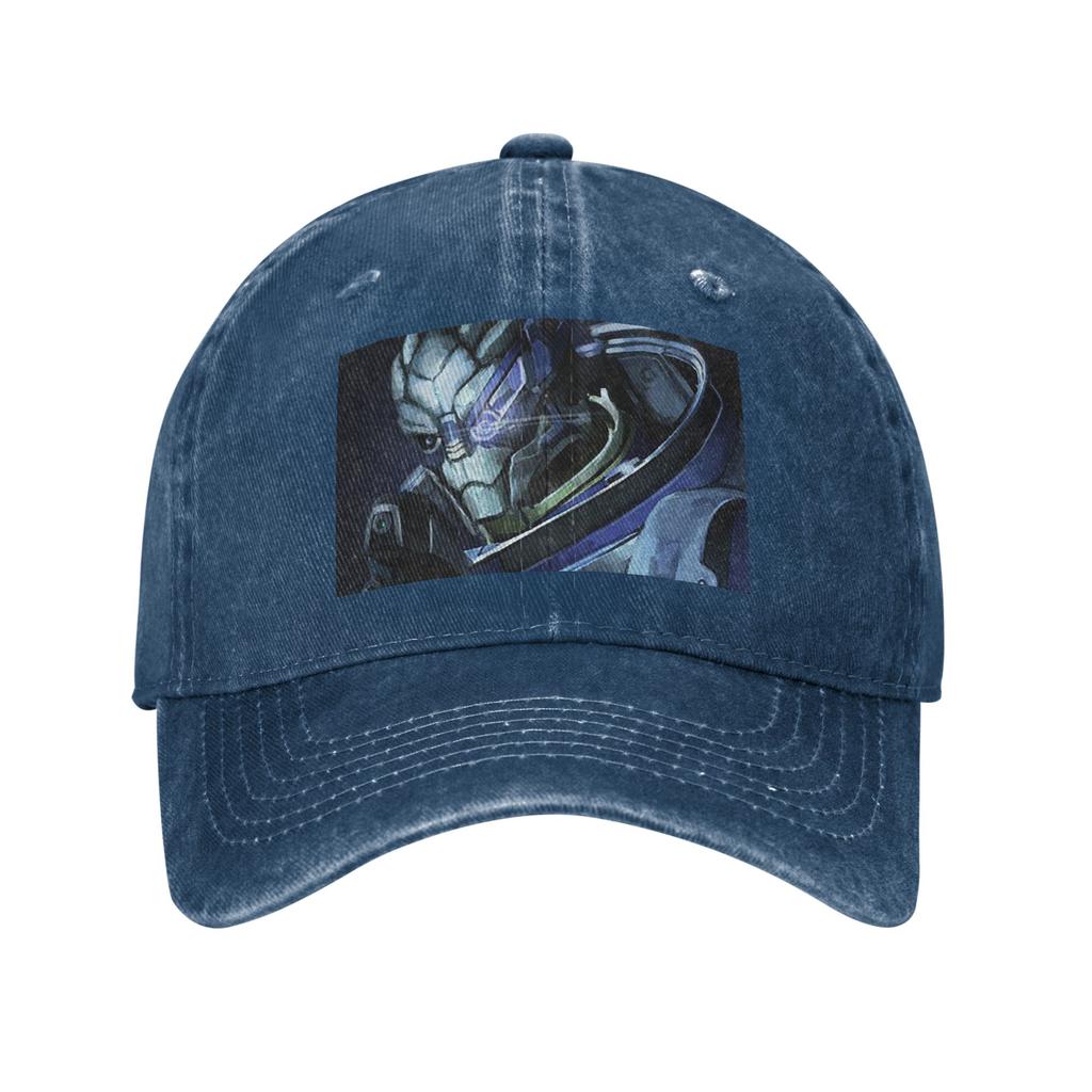 Garrus Vakarian Mass Effect Video Game Video Game Meme Space Denim Cap Casual Baseball Caps Adjustable Hat Unisex Baseball Hats