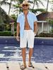 Men's Short Sleeve Linen Shirt - Retro Casual Summer Style