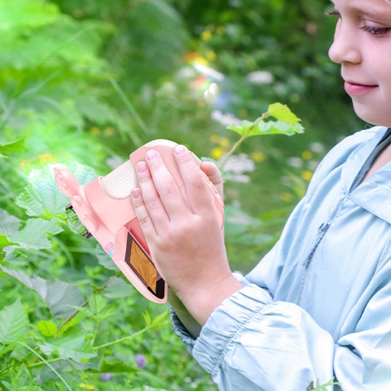 Handheld Kids Microscope 1000X Magnification Camera with LED Light and LCD Display Telescope Perfect for Explorers