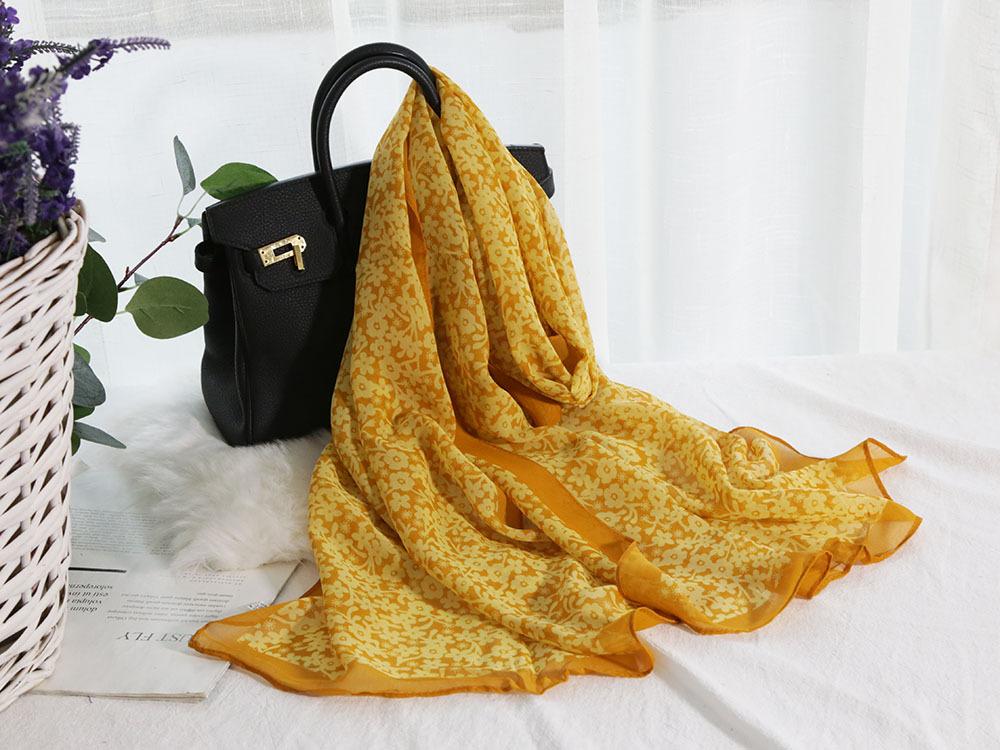 Şifon Hanxiang Erik Güneş Koruyucu Eşarp Kore Tarzı Plaj Eşarbı Uzun Kadın İnce İpek Eşarp Dekorasyon