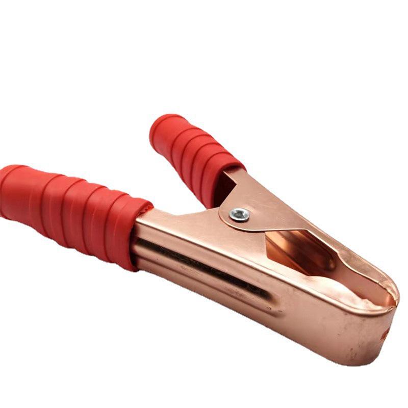 Copper-Plated 100A 110mm Alligator Test Clamp with Sheath - Red & Black