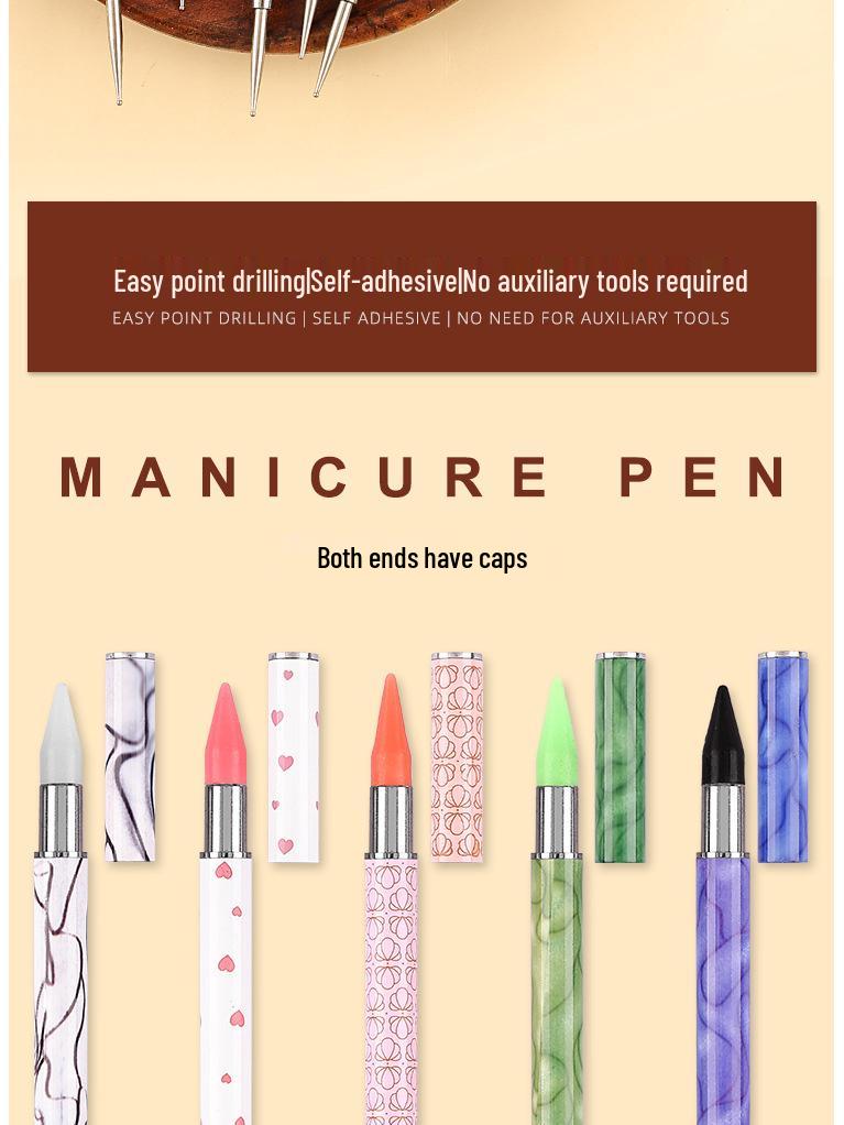 Dual-Ended Rhinestone Wax Pencil for Nail Art