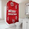 Tu Christmas Shower Curtain Waterproof Festive Holiday Decor Merry Xmas Pattern Bathroom Fabric Backdrop Holiday Home Decoration