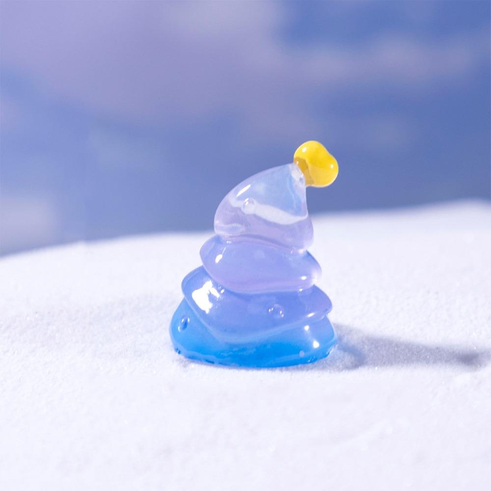 10pcs Cute Snowman Miniature Figurines Transparent Merry Christmas Decoration  Christmas Gift