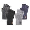 Alpaka Wolle Gestrickte Handschuhe Thermische Halbfingerhandschuhe Trendige Winter Warme Handschuhe