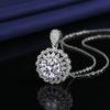 Luxury Five-carat Luxury Studded with Diamond Zircon Necklace Ring Earrings Set Bridal Wedding Accessories