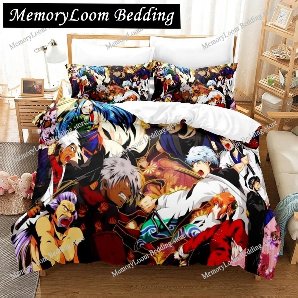 Fashion Vibrant 3D Print Anime Gintama Bedding Set Single-Twin-Full-Queen-King Size Adult Kid Bedroom Stylish Duvet Cover Sets