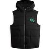 Calvin Klein Year Of The Dragon Spring Festival Collection New Year Embroidered Duck Down Hooded Vest Unisex Vests Space-Black J400359