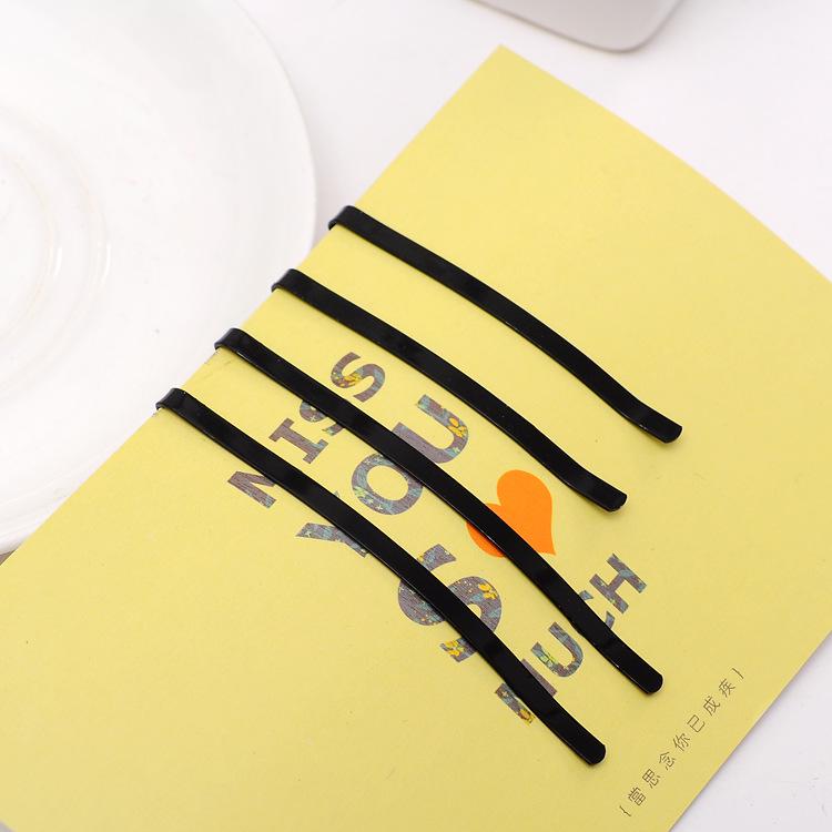 Hairpin One-Word Clip Female Extended Clip Long Hairpin Black Edge Clip Small Clip Bangs Hair Finishing Broken Hair Clip