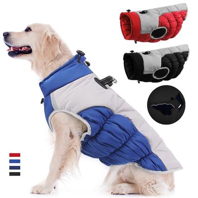 Casaco de cachorro grande com arnês, roupas impermeáveis para animais de estimação para cães de médio e grande porte, casaco refletivo, fantasia de labrador pug, suprimentos para animais de estimação