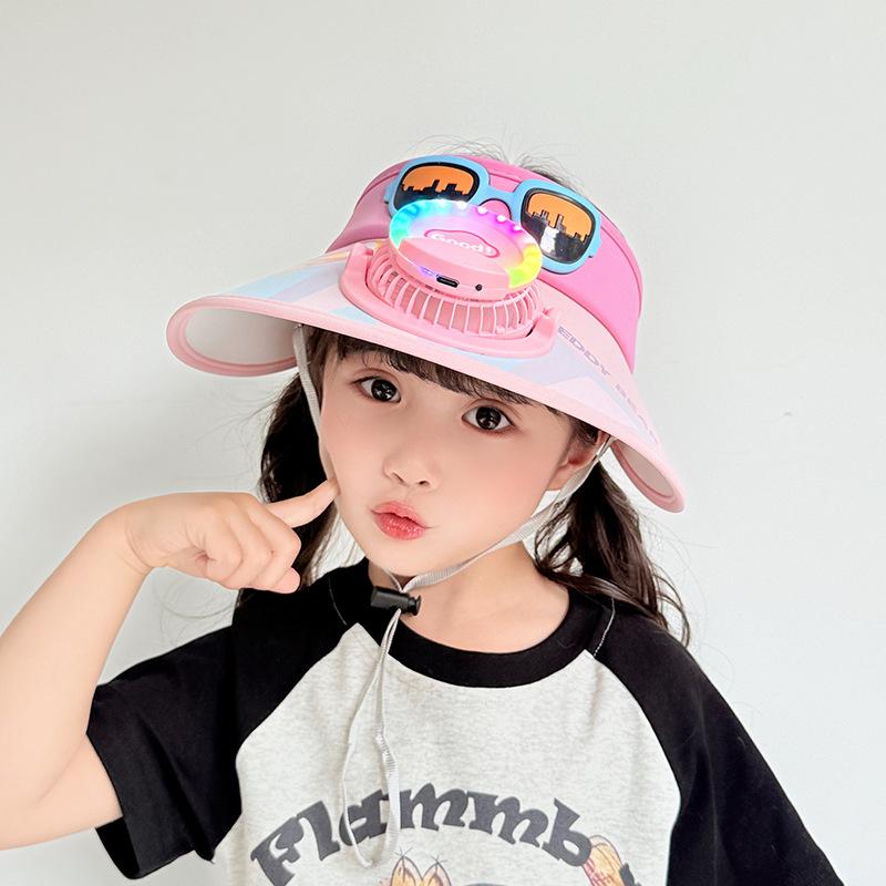 Sun Protection Fan Hat Children's Air Top Hat Summer Outdoor Anti Ultraviolet Air Top Sun Hat Sun Hat Girl's Hat