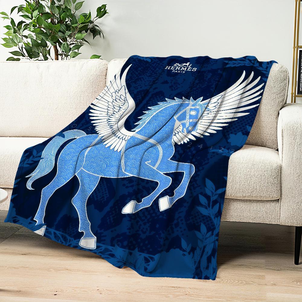 Arte caldo morbido lusso peluche marca Coperta alla moda per divano soggiorno ufficio LOGO camera da letto regalo da viaggio Flanella H-Her-mesES