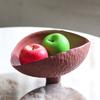Wabi Style Creative Art Fruit Plate Ornaments New Chinese Style Model Room Hotel Restaurant Shell-shaped Decorative Storage Tray