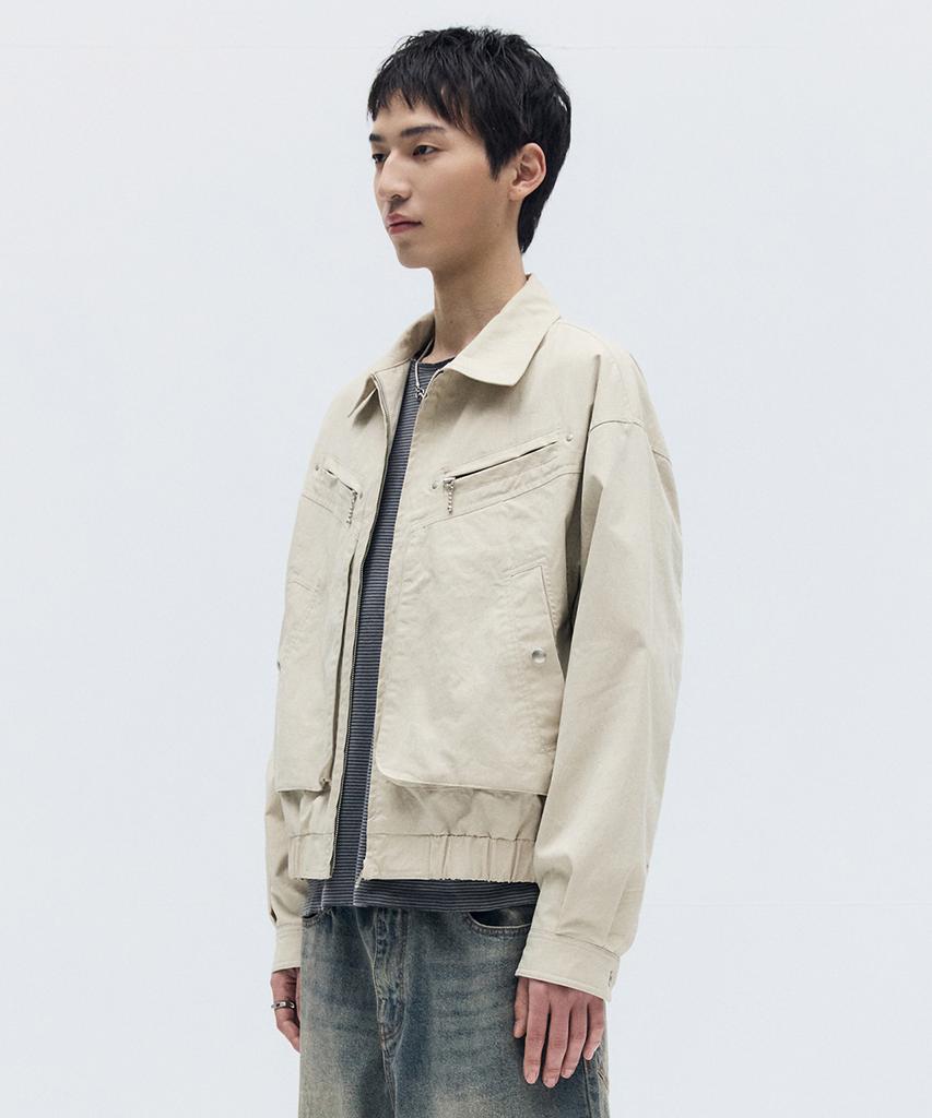 Maison Mined Overlayed Pocket Blouson Beige